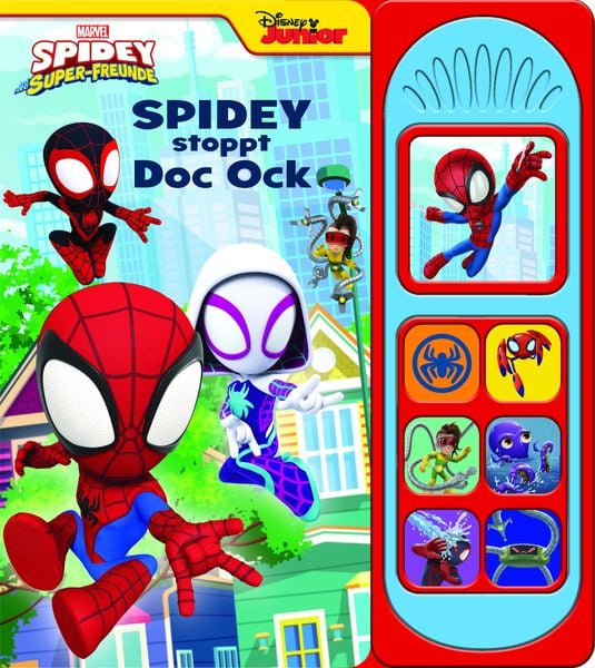 Produktbild: Marvel Spidey und seine Super-Freunde - Spidey stoppt Doc Ock - Soundbuch - Pappbilderbuch mit 7 netz-takul&auml;ren Ger&auml;uschen