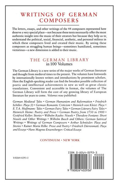 Produktbild: Writings of German Composers
