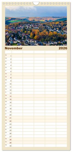 Produktbild: Familienplaner 2026 - SIEGEN Stadt auf acht Bergen mit 5 Spalten (Wandkalender, 21 x 45 cm) CALVENDO