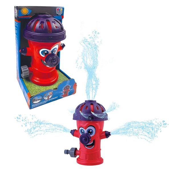 Happy People Hydrant Sprinkler rot/blau/schwarz 20x14cm