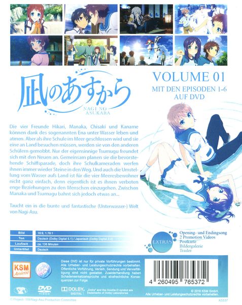 Produktbild: Nagi No Asukara - Volume 1 - Episoden 01-06 im Sammelschuber