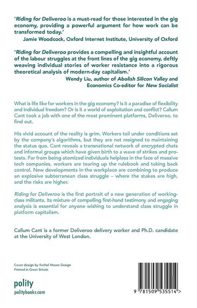 Produktbild: Riding for Deliveroo - Resistance in the New Economy
