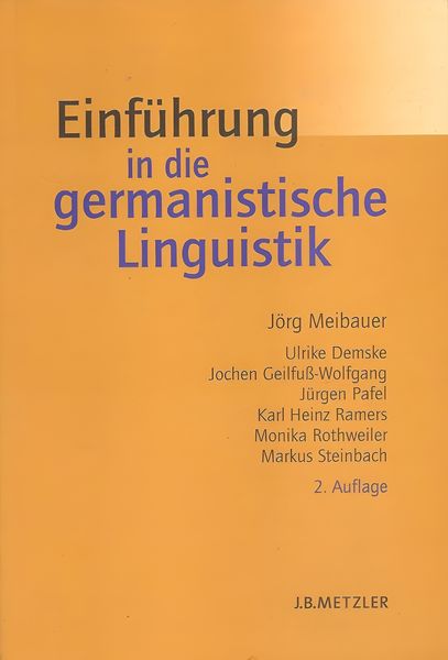 Produktbild: Meibauer: Einf. in die germanist. Linguistik