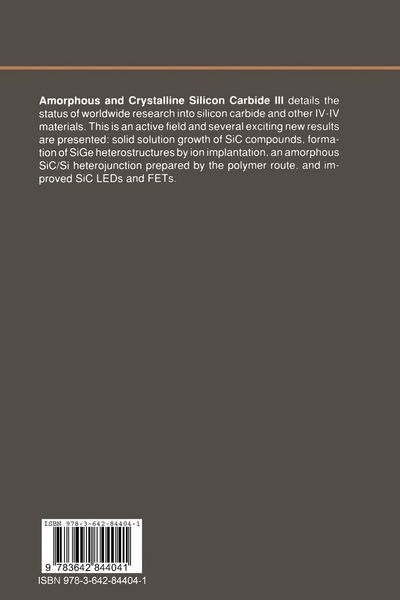 Produktbild: Amorphous and Crystalline Silicon Carbide III