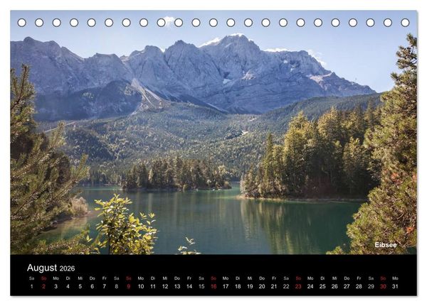 Produktbild: Oberbayerische Seen (Tischkalender 2026 DIN A5 quer), CALVENDO Monatskalender