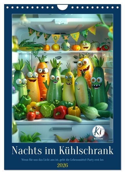 Produktbild: Nachts im K&uuml;hlschrank (Wandkalender 2026 DIN A4 hoch), CALVENDO Monatskalender
