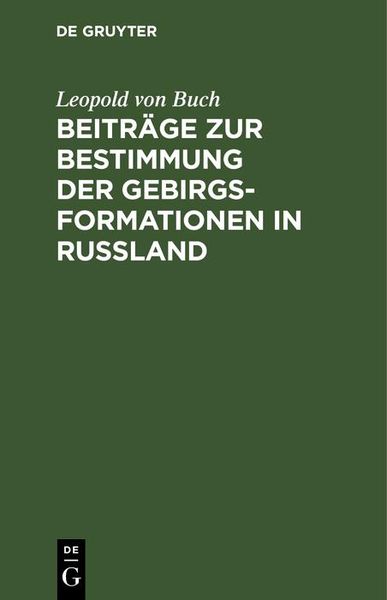 Produktbild: Beitr&auml;ge zur Bestimmung der Gebirgsformationen in Russland