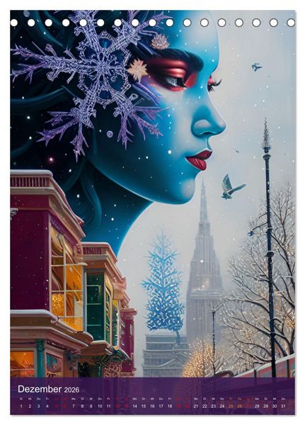 Produktbild: Fotokunst mit KI - Surrealismus (Tischkalender 2026 DIN A5 hoch), CALVENDO Monatskalender