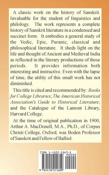 Produktbild: History of Sanskrit Literature, A
