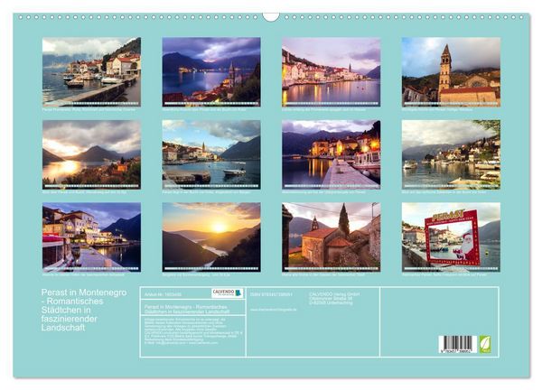 Produktbild: Perast in Montenegro - Romantisches St&auml;dtchen in faszinierender Landschaft (Wandkalender 2026 DIN A2 quer), CALVENDO Monatskalender