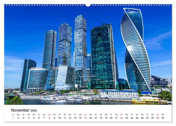 Produktbild: Moskau City (hochwertiger Premium Wandkalender 2026 DIN A2 quer), Kunstdruck in Hochglanz