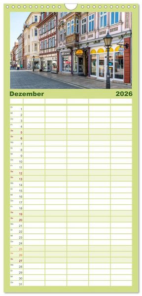 Produktbild: Familienplaner 2026 - M&uuml;hlhausen in Th&uuml;ringen mit 5 Spalten (Wandkalender, 21 x 45 cm) CALVENDO