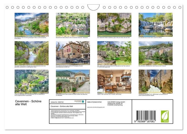 Produktbild: Cevennen - Sch&ouml;ne alte Welt (Wandkalender 2027 DIN A4 quer), CALVENDO Monatskalender