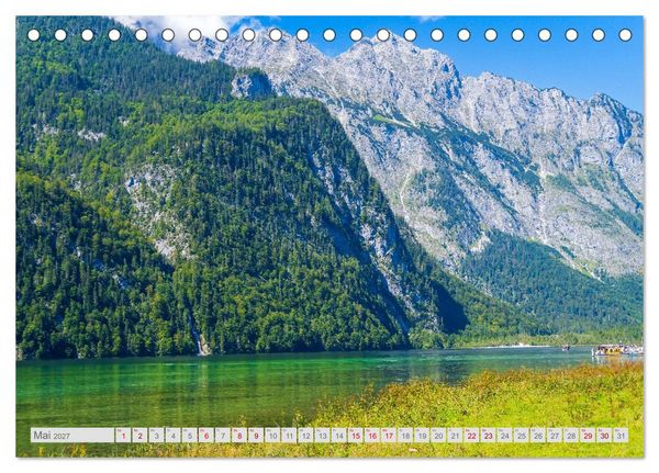 Produktbild: Malerische Bergseen in den bayerischen Alpen (Tischkalender 2027 DIN A5 quer), CALVENDO Monatskalender