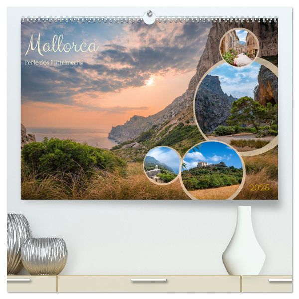 Mallorca - Perle des Mittelmeers (hochwertiger Premium Wandkalender 2025 DIN A2 quer), Kunstdruck in Hochglanz