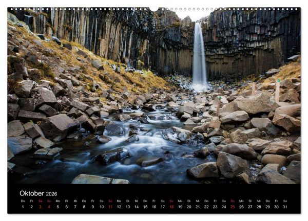 Produktbild: Island - Wundervolle Landschaften (Wandkalender 2026 DIN A2 quer), CALVENDO Monatskalender