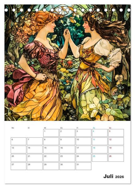 Produktbild: Eleganz der Epoche (Tischkalender 2026 DIN A5 hoch), CALVENDO Monatskalender