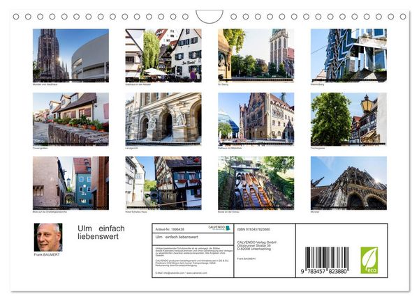 Produktbild: Ulm einfach liebenswert (Wandkalender 2026 DIN A4 quer), CALVENDO Monatskalender
