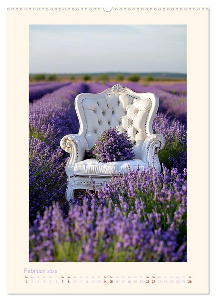 Produktbild: Lavendel (hochwertiger Premium Wandkalender 2026 DIN A2 hoch), Kunstdruck in Hochglanz