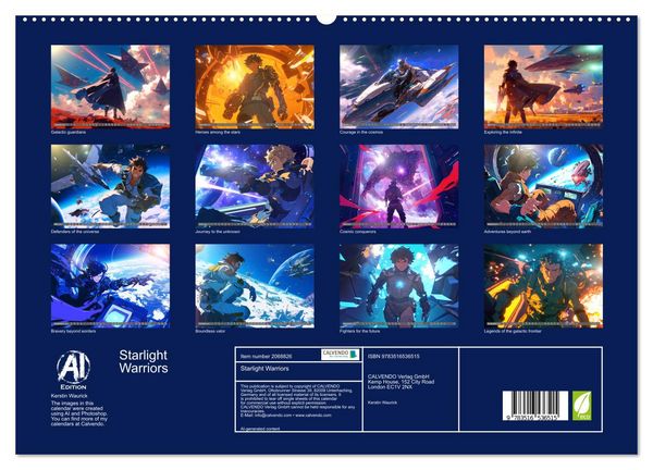Produktbild: Starlight Warriors (High Quality Premium Wall Calendar 2026 DIN A2 landscape),CALVENDO 12 Month Wall Calendar