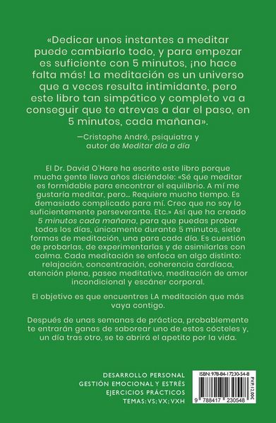 Produktbild: 5 minutos cada ma&ntilde;ana : ejercicios sencillos de meditaci&oacute;n para estresados con prisa