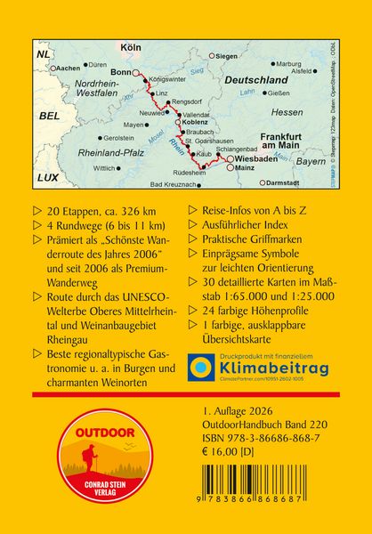 Produktbild: Rheinsteig von Bonn nach Wiesbaden