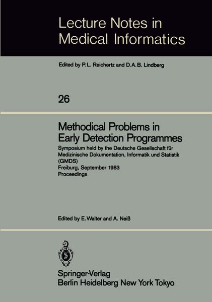 Produktbild: Methodical Problems in Early Detection Programmes