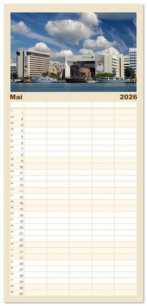 Produktbild: Familienplaner 2026 - Dubai, die Stadt der Superlative. mit 5 Spalten (Wandkalender, 21 x 45 cm) CALVENDO