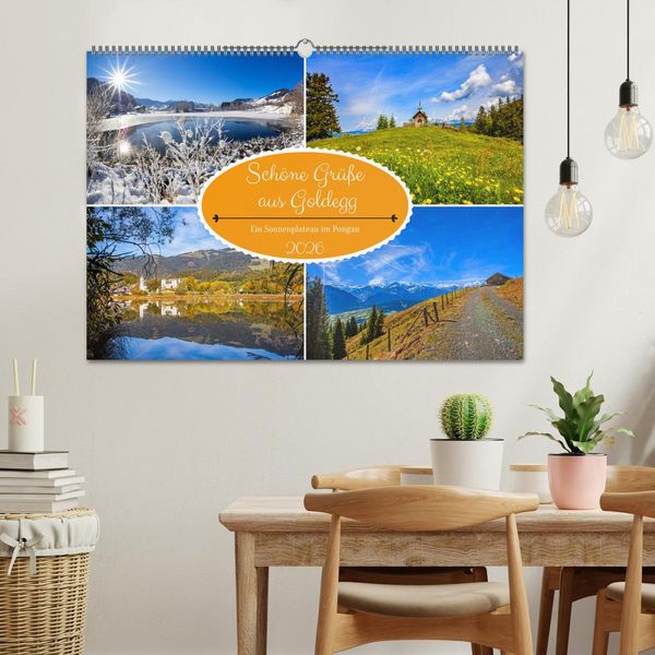 Produktbild: Sch&ouml;ne Gr&uuml;&szlig;e aus Goldegg (Wandkalender 2026 DIN A2 quer), CALVENDO Monatskalender