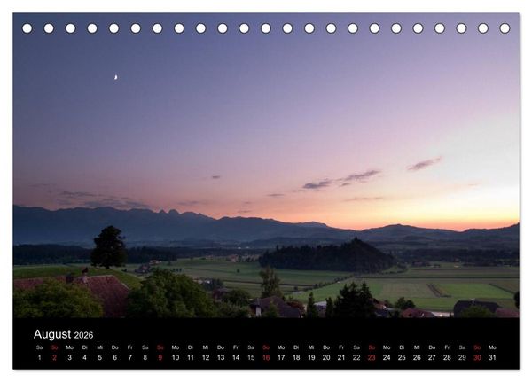 Produktbild: Lichtstimmungen Schweiz 2026 (Tischkalender 2026 DIN A5 quer), CALVENDO Monatskalender