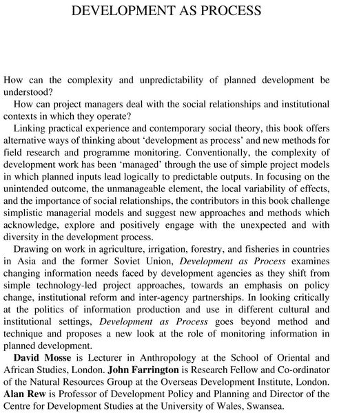 Produktbild: Development as Process