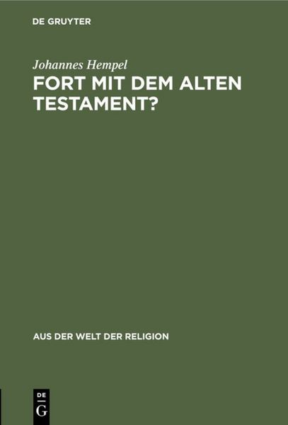 Produktbild: Fort mit dem Alten Testament?
