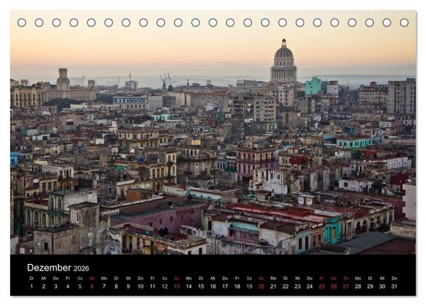 Produktbild: Kuba - Die Stra&szlig;en Havannas (Tischkalender 2026 DIN A5 quer), CALVENDO Monatskalender