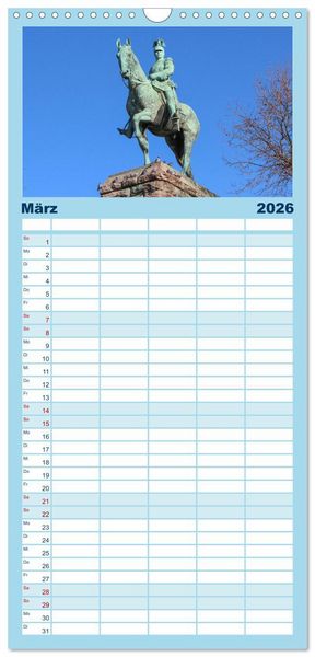 Produktbild: Familienplaner 2026 - Altes K&ouml;ln - Denkm&auml;ler und Historische Bauten mit 5 Spalten (Wandkalender, 21 x 45 cm) CALVENDO