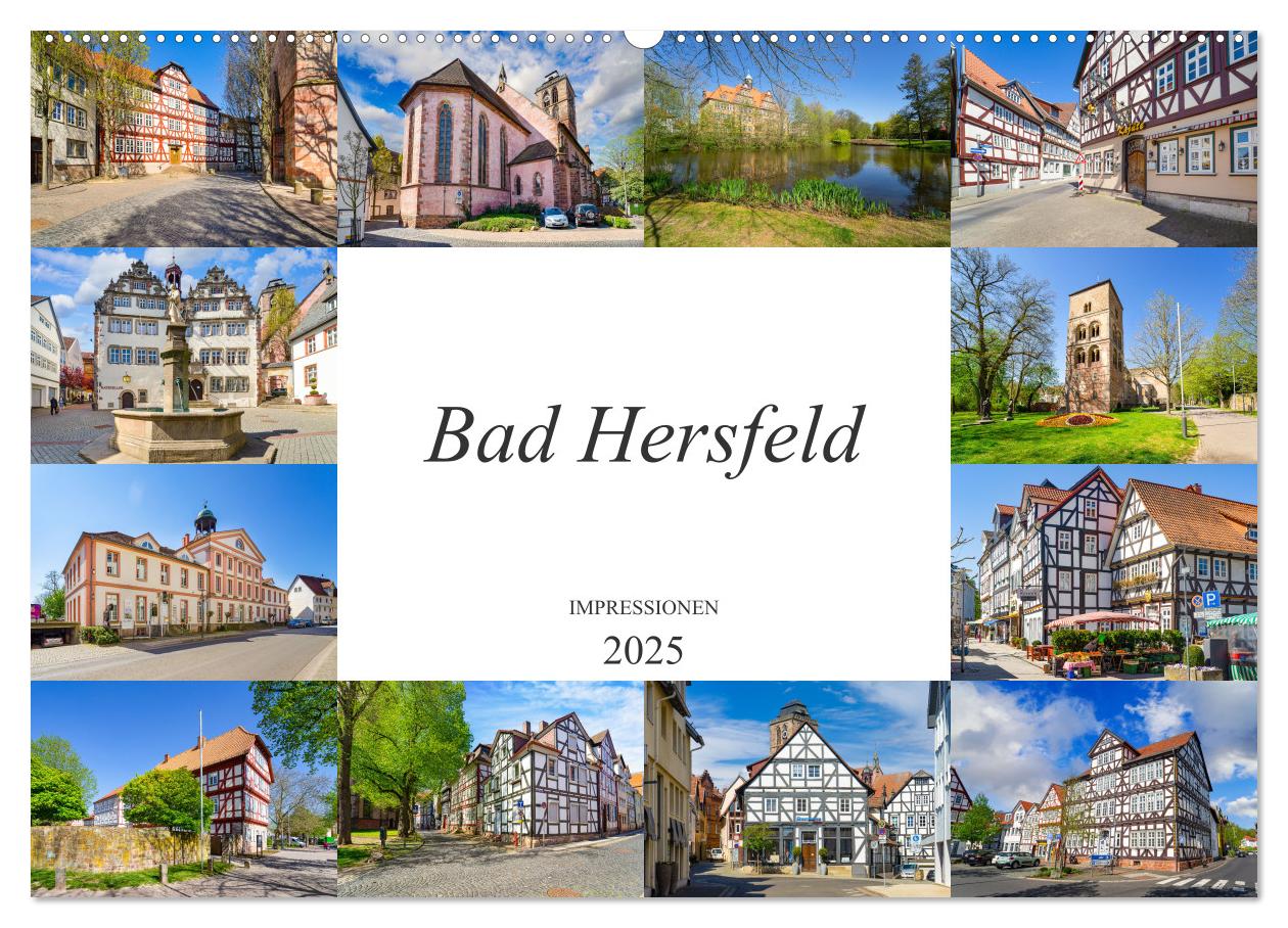 Bad Hersfeld Impressionen (Wandkalender 2025 DIN A2 quer), CALVENDO Monatskalender