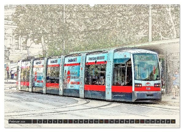 Produktbild: Stra&szlig;enbahn Faszination (Wandkalender 2026 DIN A2 quer), CALVENDO Monatskalender