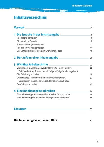 10-Minuten-Training Deutsch Aufsatz Inhaltsangabe 6. - 8. Klasse