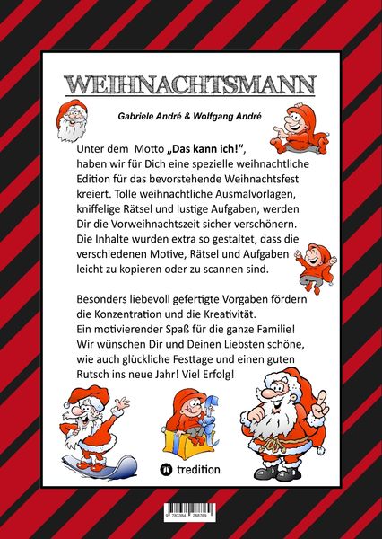 Produktbild: Craftbook - 150 Seiten Tolle Weihnachtliche Motive - Lustige Aufgaben - Knifflige R&auml;stel - Weihnachtsm&auml;nner - Christmas