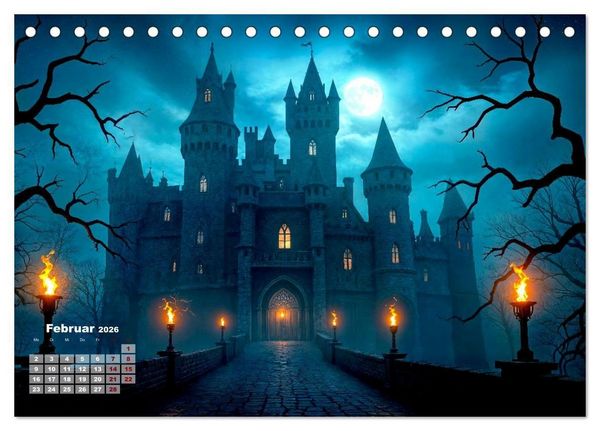 Produktbild: Burgen der Legenden (Tischkalender 2026 DIN A5 quer), CALVENDO Monatskalender