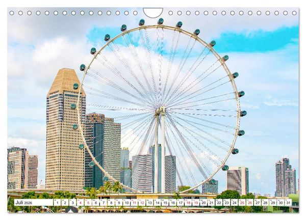 Produktbild: Singapur - faszinierende Stadt (Wandkalender 2026 DIN A4 quer), CALVENDO Monatskalender