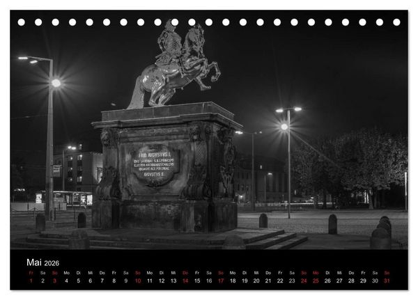 Produktbild: Dresden - Elbflorenz bei Nacht (Tischkalender 2026 DIN A5 quer), CALVENDO Monatskalender