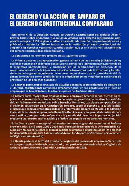 Produktbild: El derecho y la acci&oacute;n de amparo en el derecho constitucional comparado. Tomo XI. Colecci&oacute;n Tratado de Derecho Constitucional