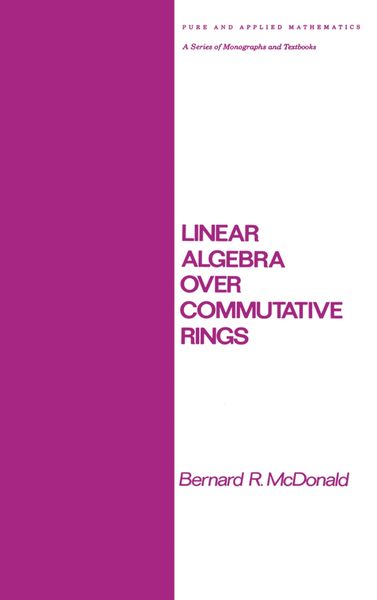 Produktbild: Linear Algebra over Commutative Rings