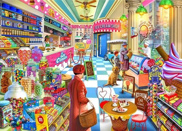 Produktbild: Brain Tree - Cream & Ice 1000 Pieces Jigsaw Puzzle for Adults