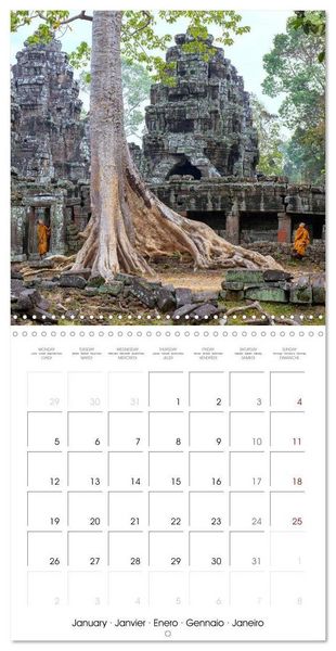 Produktbild: CAMBODIA Amazing Planet (Wall Calendar 2026 12 &times; 12 Inch) CALVENDO 12 Month Wall Calendar