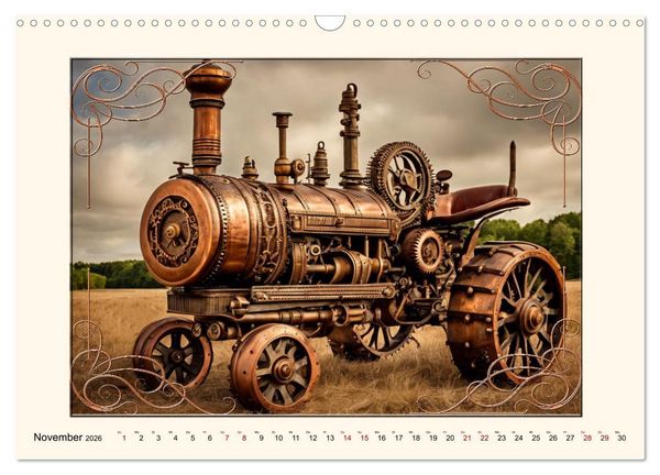 Produktbild: Steampunk Traktoren (Wandkalender 2026 DIN A3 quer), CALVENDO Monatskalender