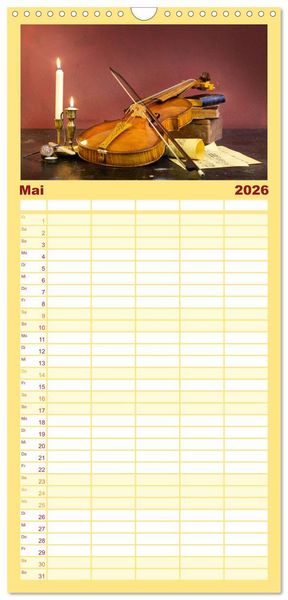 Produktbild: Familienplaner 2026 - Centralto Viola und Violino mit 5 Spalten (Wandkalender, 21 x 45 cm) CALVENDO