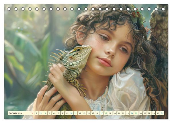 Produktbild: Tierliebe - In exotischer Umgebung (Tischkalender 2026 DIN A5 quer), CALVENDO Monatskalender