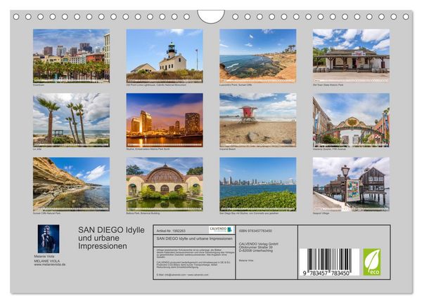 Produktbild: SAN DIEGO Idylle und urbane Impressionen (Wandkalender 2026 DIN A4 quer), CALVENDO Monatskalender