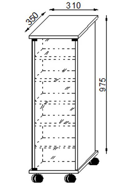 Produktbild: Holz CD DVD Stand Regal Schrank Valenza Glast&uuml;r